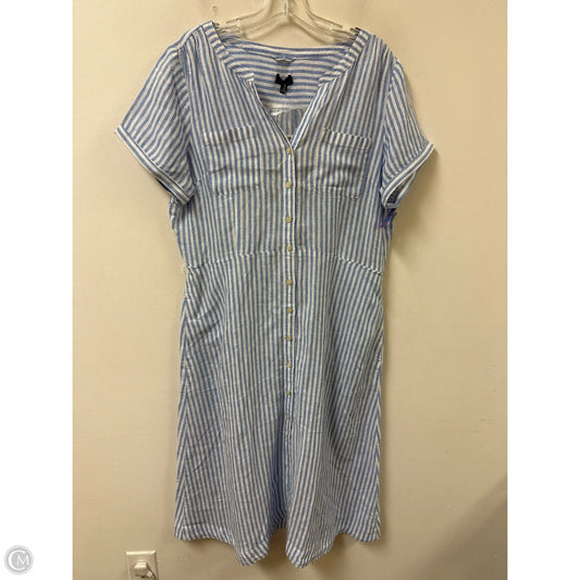 Dress Casual Maxi By Talbots In Navy, Size: L