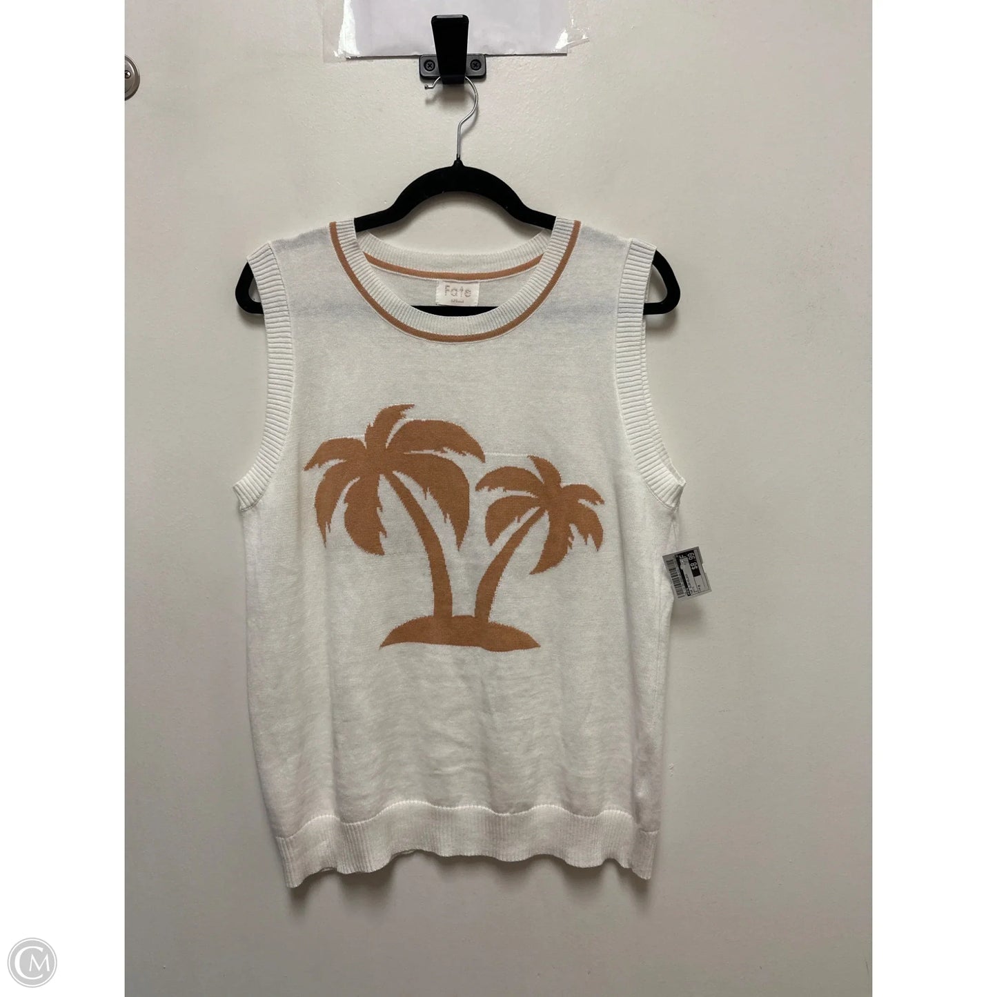 Top Sleeveless By Fate In White, Size: M