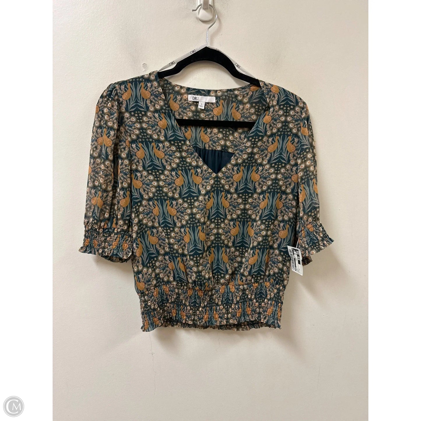 Top Short Sleeve By Dr2 In Navy, Size: S