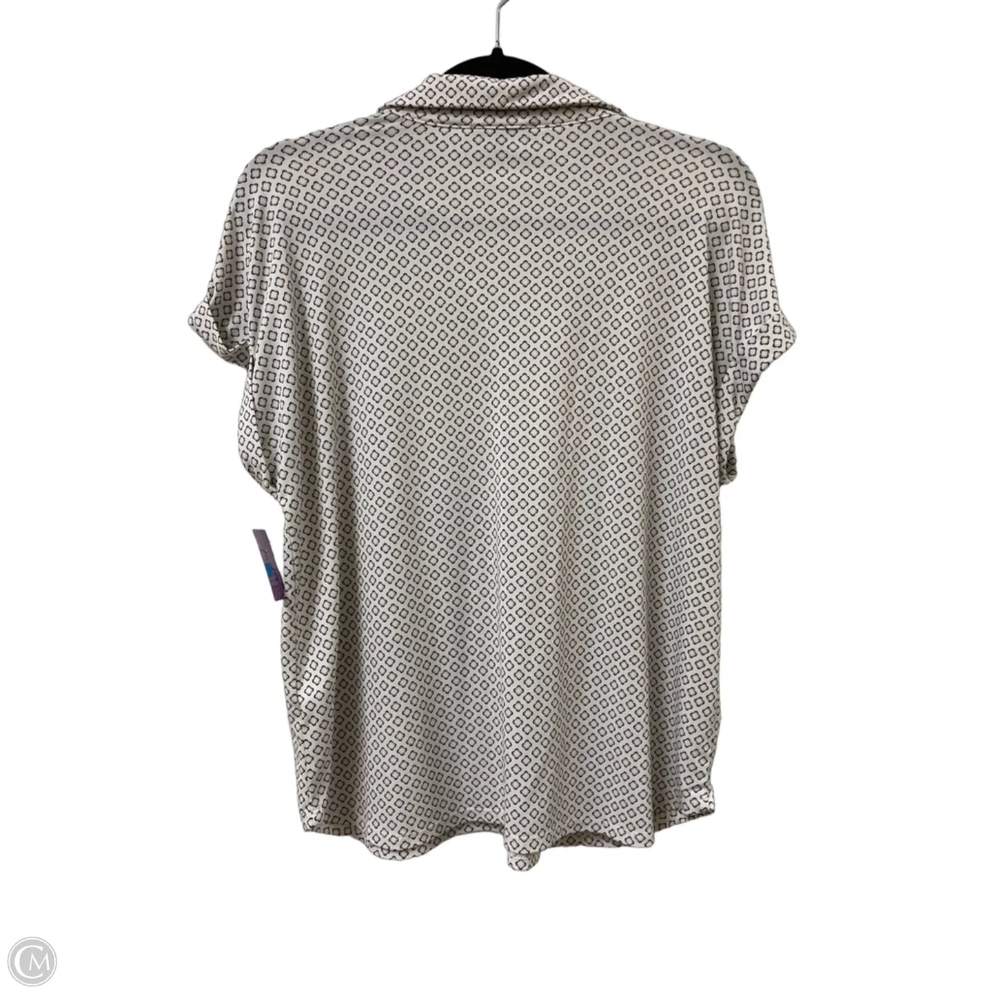 Top Short Sleeve By Adrianna Papell In White, Size: S