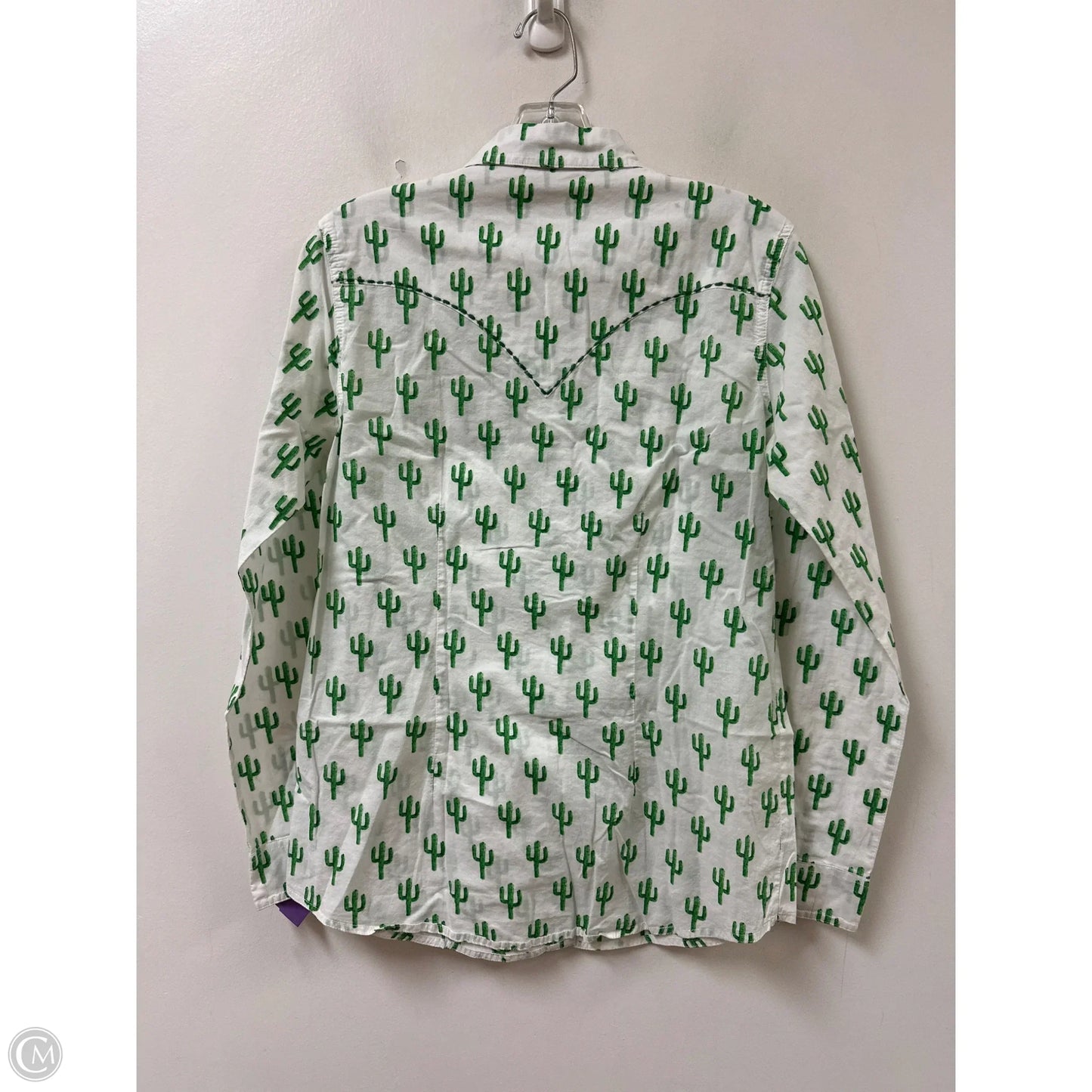 Blouse Long Sleeve By Wrangler In White, Size: S