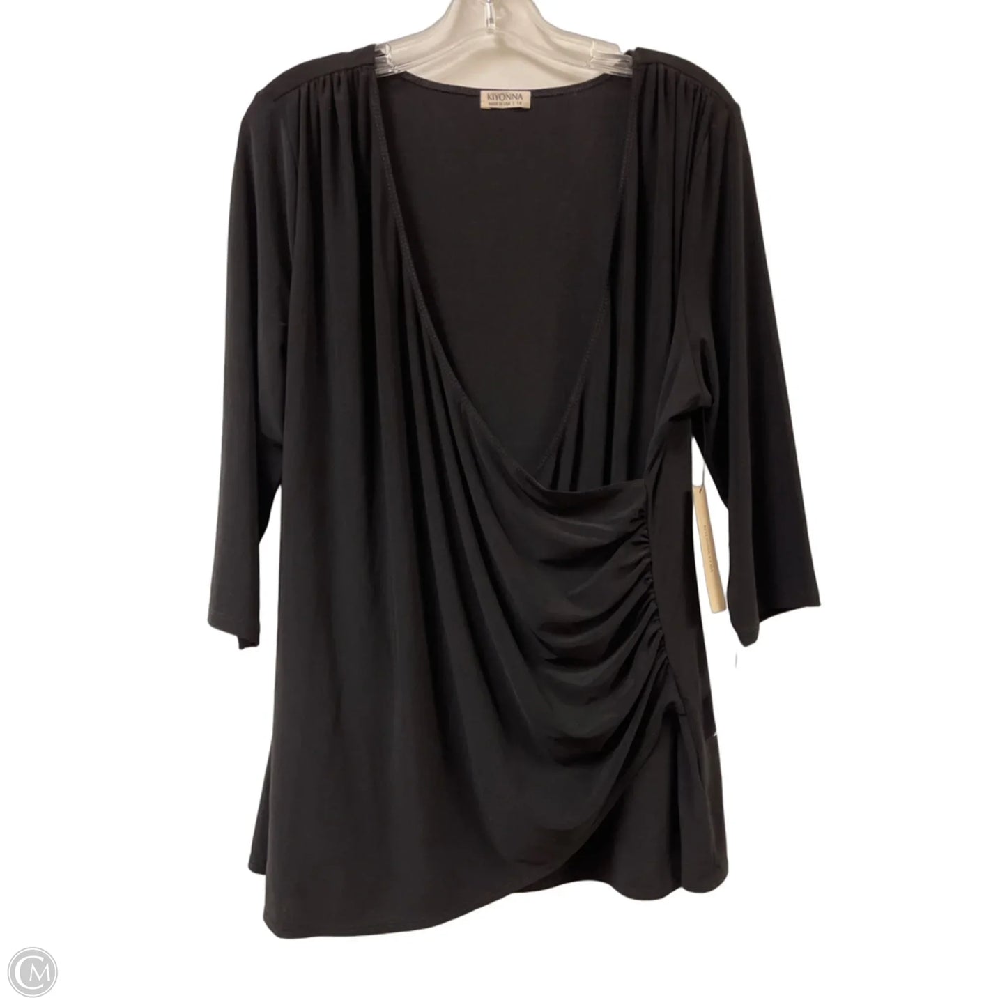 Top Short Sleeve By Clothes Mentor In Black, Size: 1x