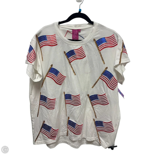 Top Short Sleeve By Cmc In White, Size: M