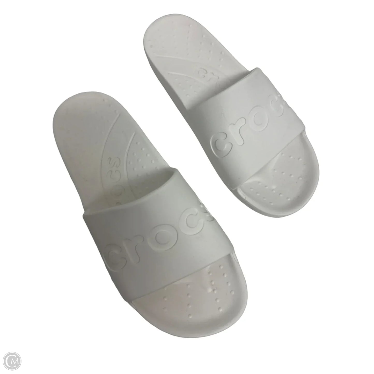 Shoes Flats By Crocs In White, Size: 8