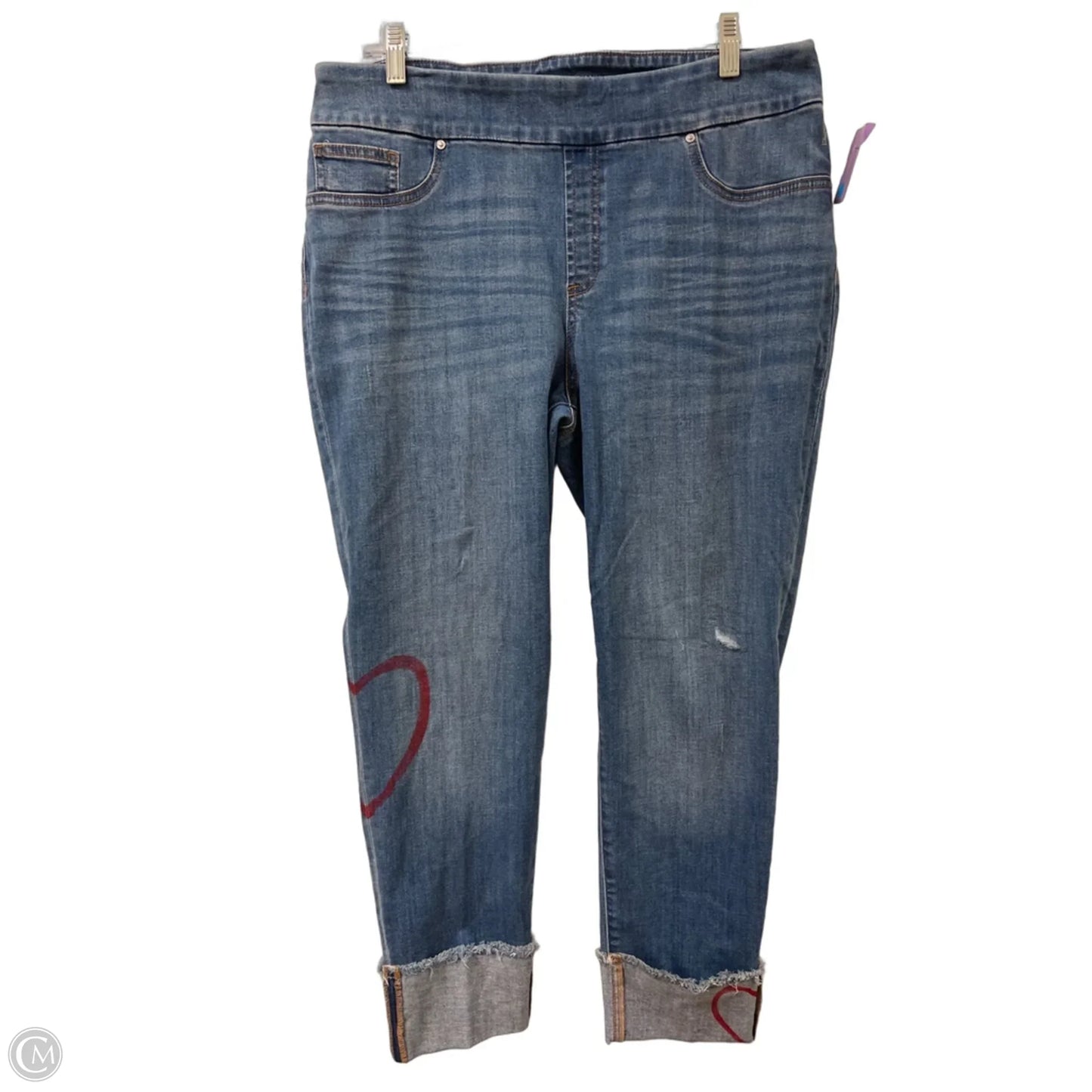 Jeans Skinny By Chicos In Black Denim, Size: 12