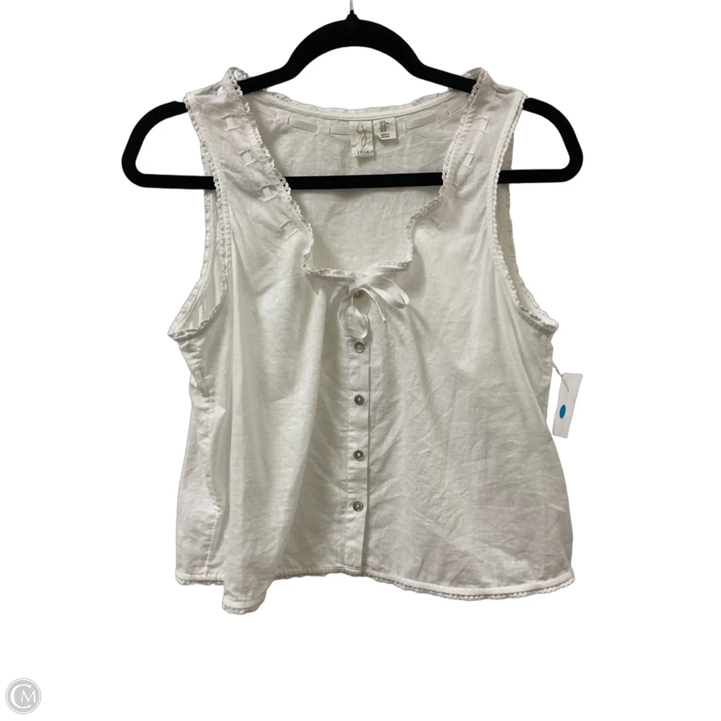 Top Sleeveless By Joie In White, Size: M