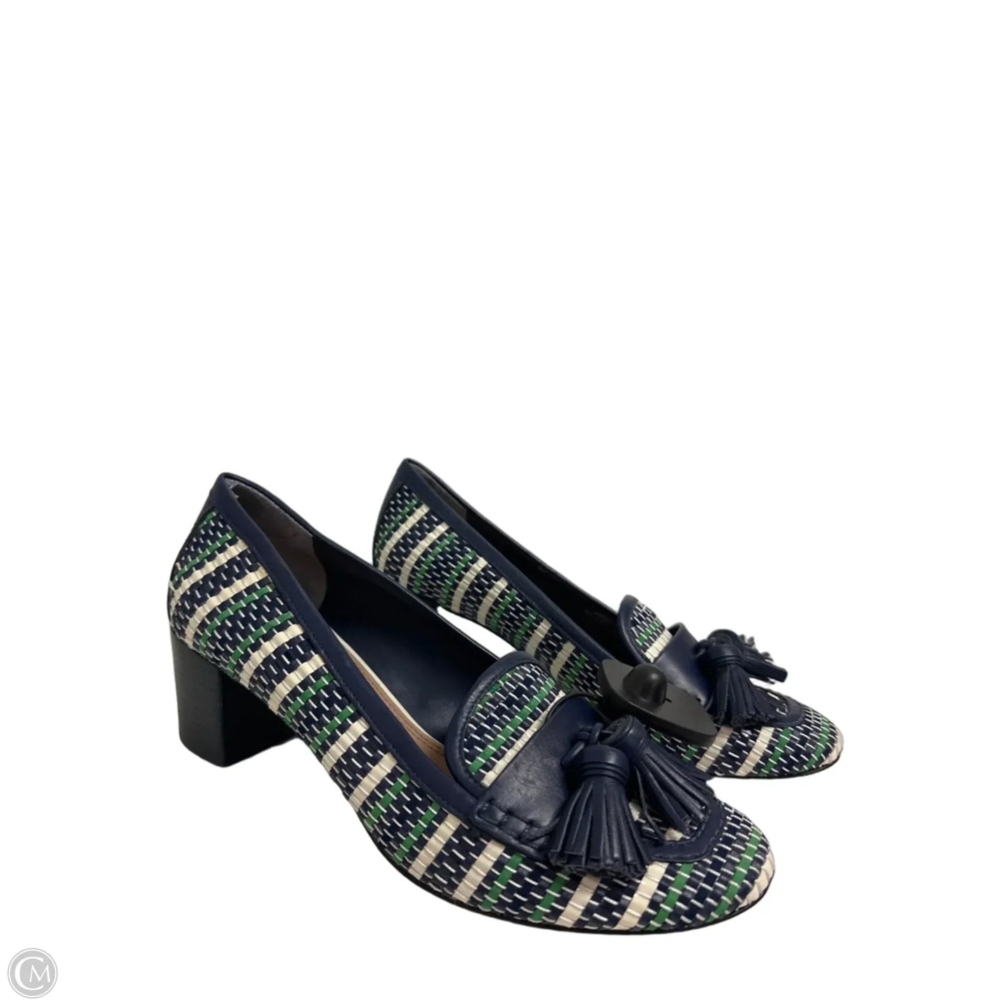 Shoes Designer By Tory Burch In Blue & Green, Size: 8.5