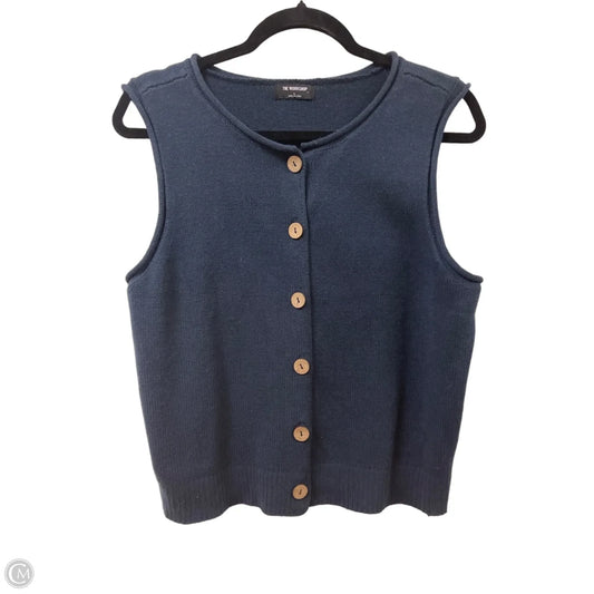 Sweater Short Sleeve By Clothes Mentor In Navy, Size: L