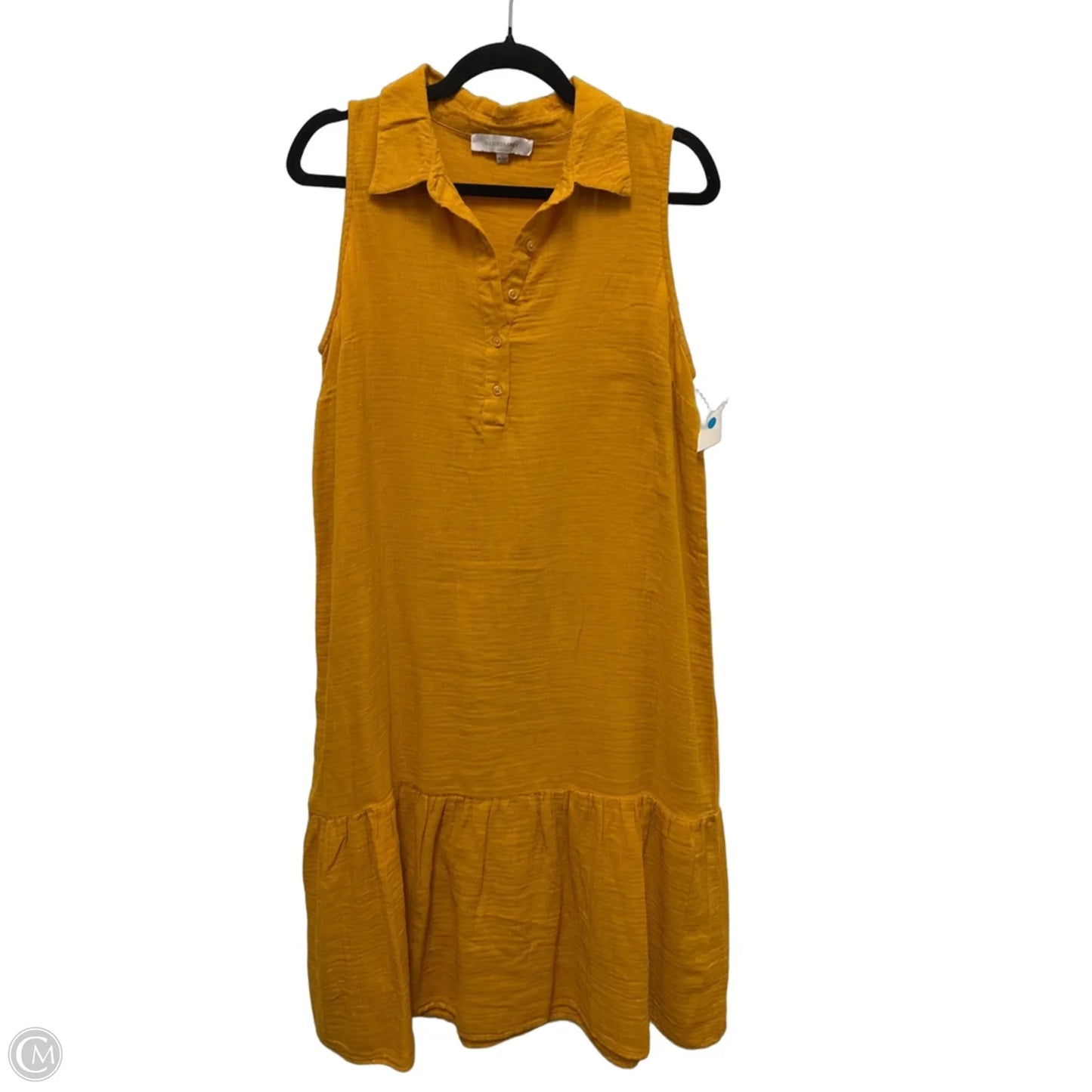 Dress Casual Midi By Madison In Yellow, Size: L