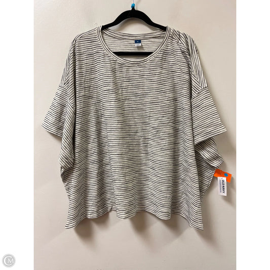 Top Short Sleeve By Old Navy In Black & White, Size: 4x