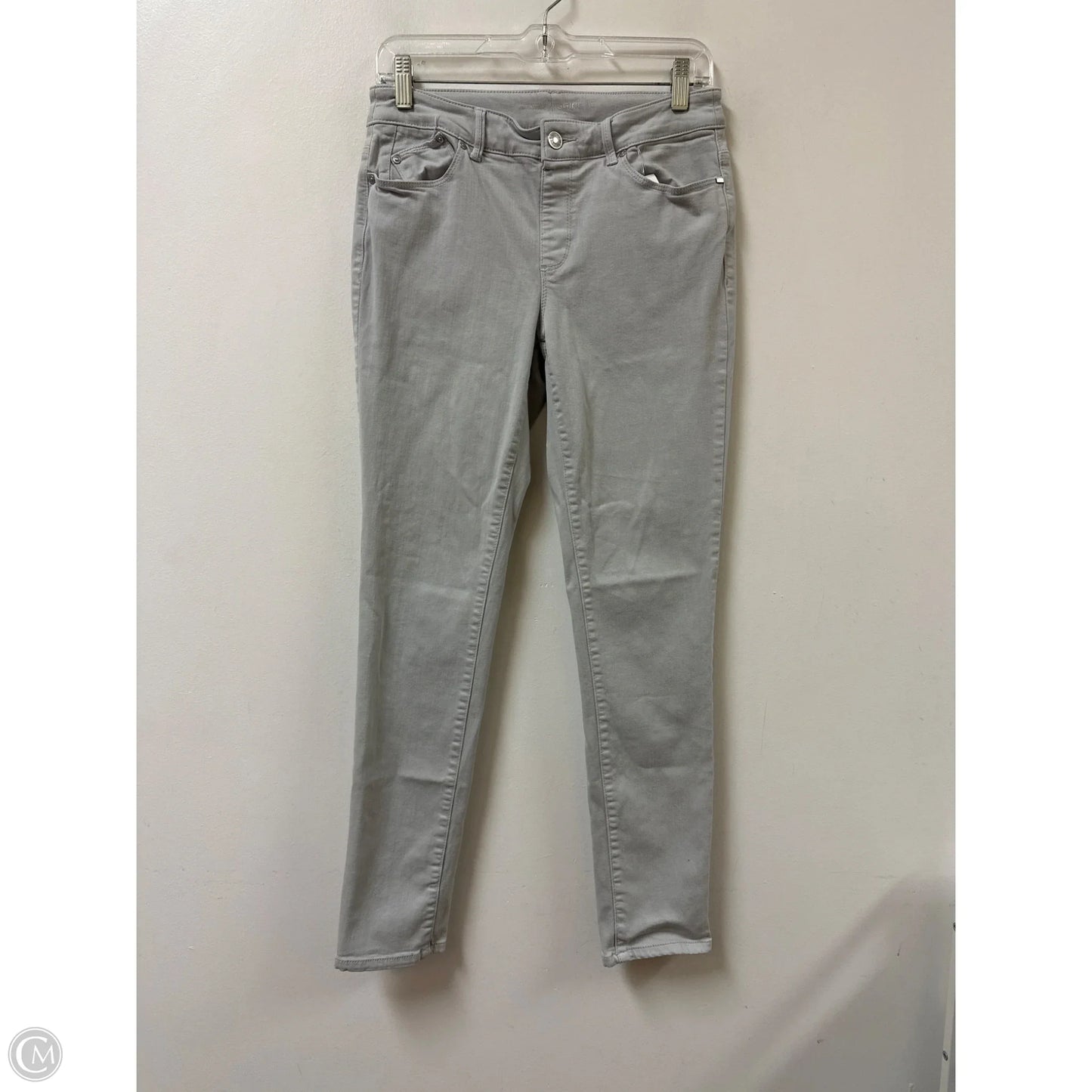 Jeans Skinny By Chicos In Grey Denim, Size: 2
