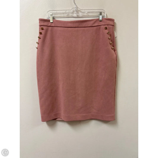 Skirt Midi By Liz Claiborne In Pink, Size: 14