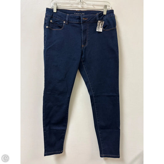 Jeans Skinny By Tahari In Blue Denim, Size: 12