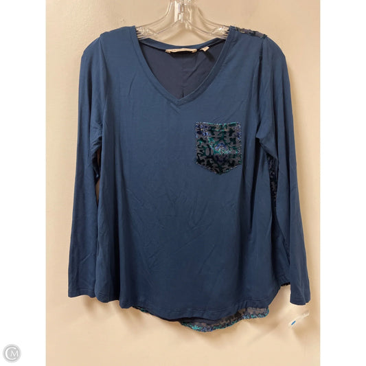 Top Long Sleeve By Soft Surroundings In Navy, Size: Xsp