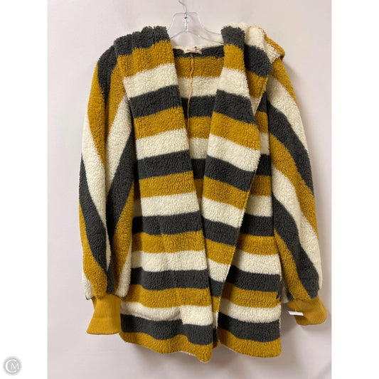 Sweater Cardigan By Mystree In Green & Yellow, Size: Osfm