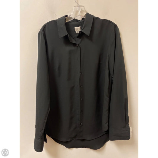Blouse Long Sleeve By A New Day In Black, Size: L