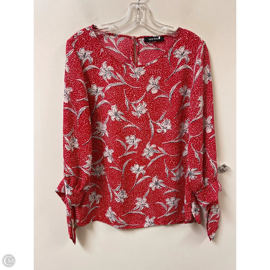 Top Long Sleeve By Nine West In Red, Size: M