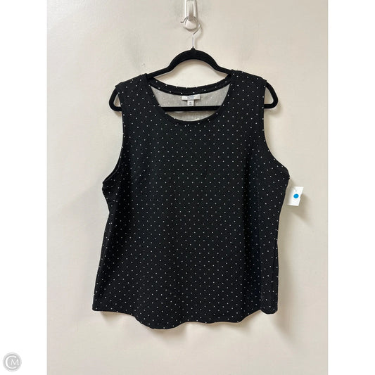 Top Sleeveless By Croft And Barrow In Polkadot Pattern, Size: 1x