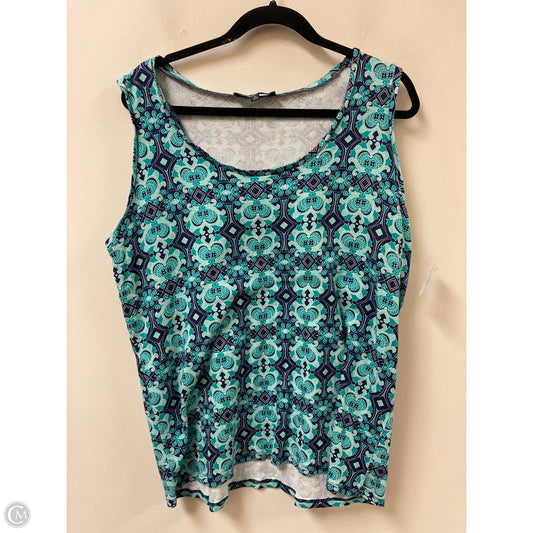Top Sleeveless By Jones New York In Blue, Size: 2x