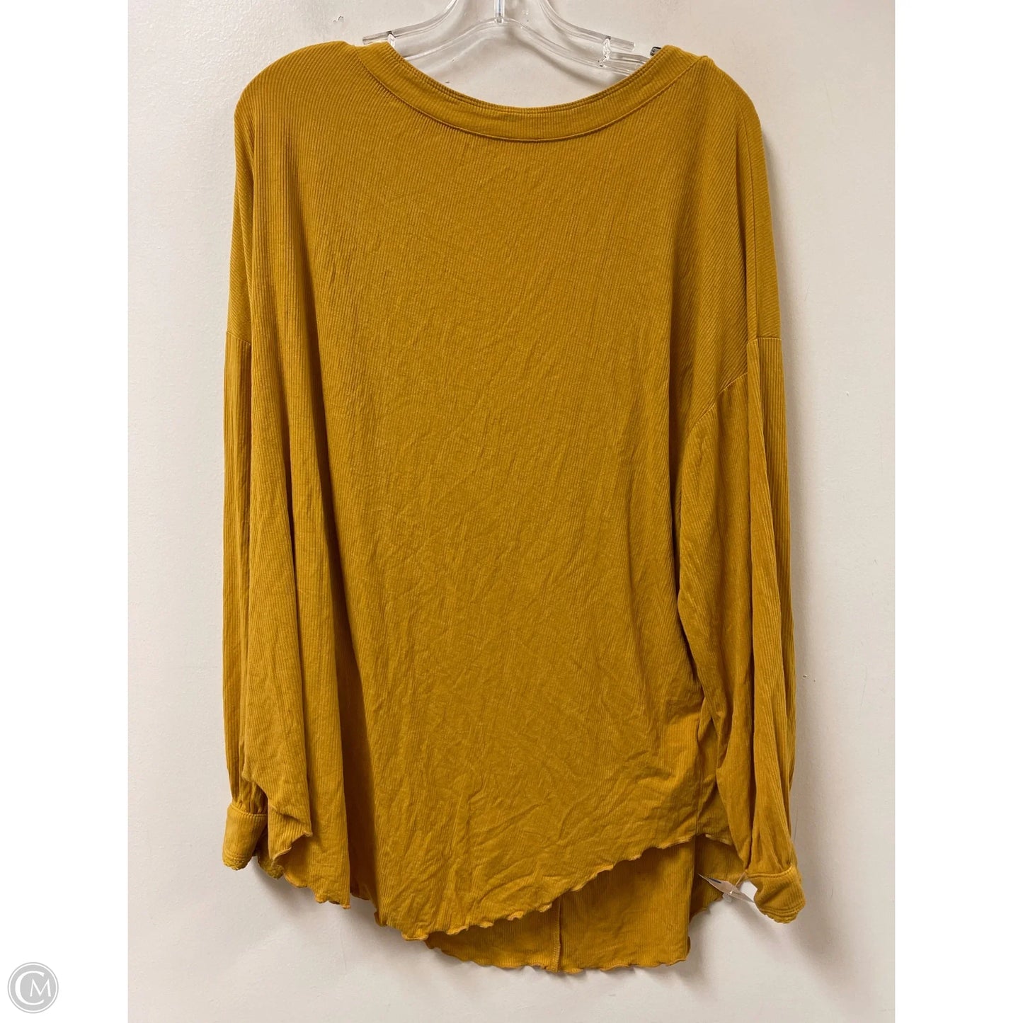 Top Long Sleeve By Free People In Yellow, Size: M