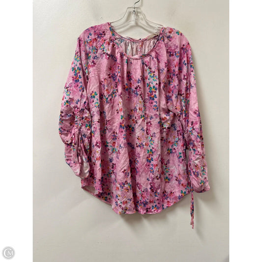 Top Long Sleeve By Soft Surroundings In Pink, Size: 1x