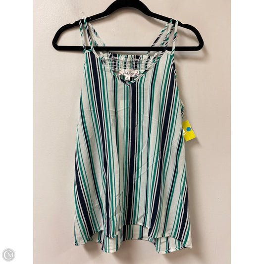 Top Sleeveless By Pink Rose In Blue & Green, Size: M