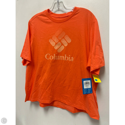 Athletic Top Short Sleeve By Columbia In Orange, Size: 1x