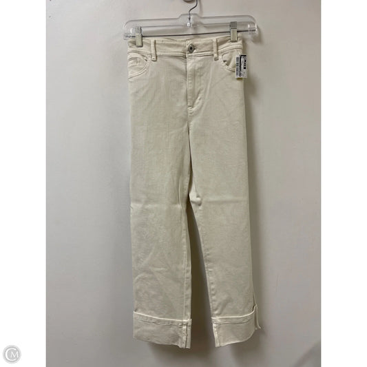 Jeans Straight By J. Jill In Cream Denim, Size: 12p