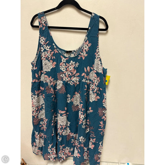 Tunic Sleeveless By Torrid In Blue & Pink, Size: 2x