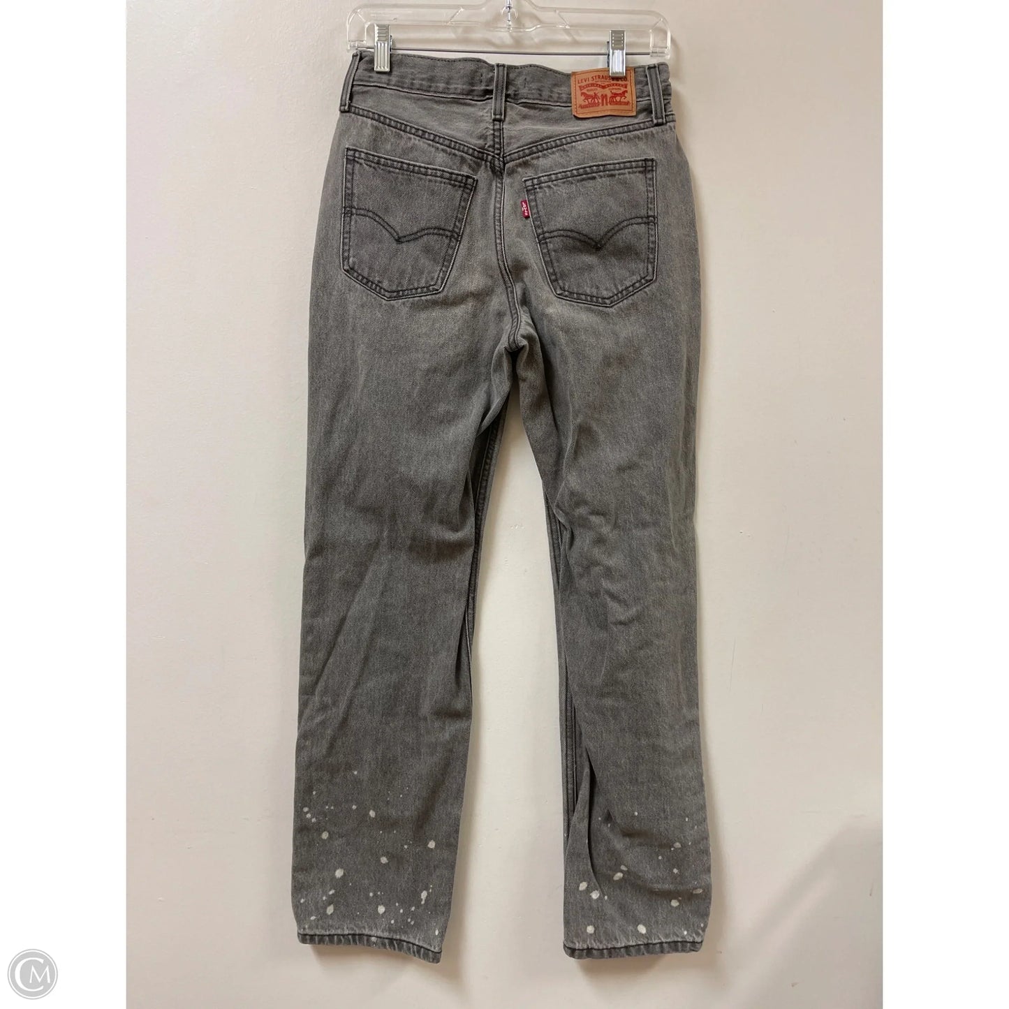 Jeans Straight By Levis In Grey Denim, Size: 2