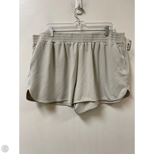 Athletic Shorts By Athletic Works In Cream, Size: 2x