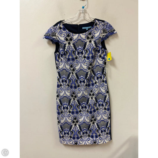 Dress Casual Midi By Antonio Melani In Blue & White, Size: S