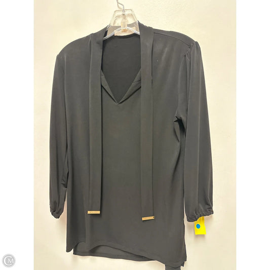 Top Long Sleeve By Michael By Michael Kors In Black, Size: S