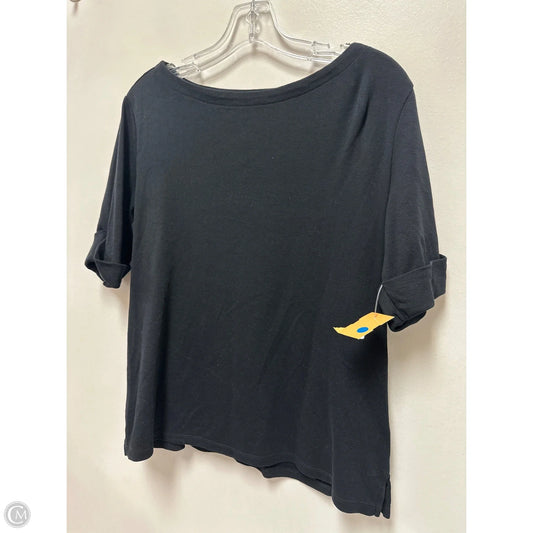 Top Short Sleeve By Style And Company In Black, Size: Lp
