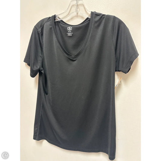 Athletic Top Short Sleeve By Athletic Works In Black, Size: M