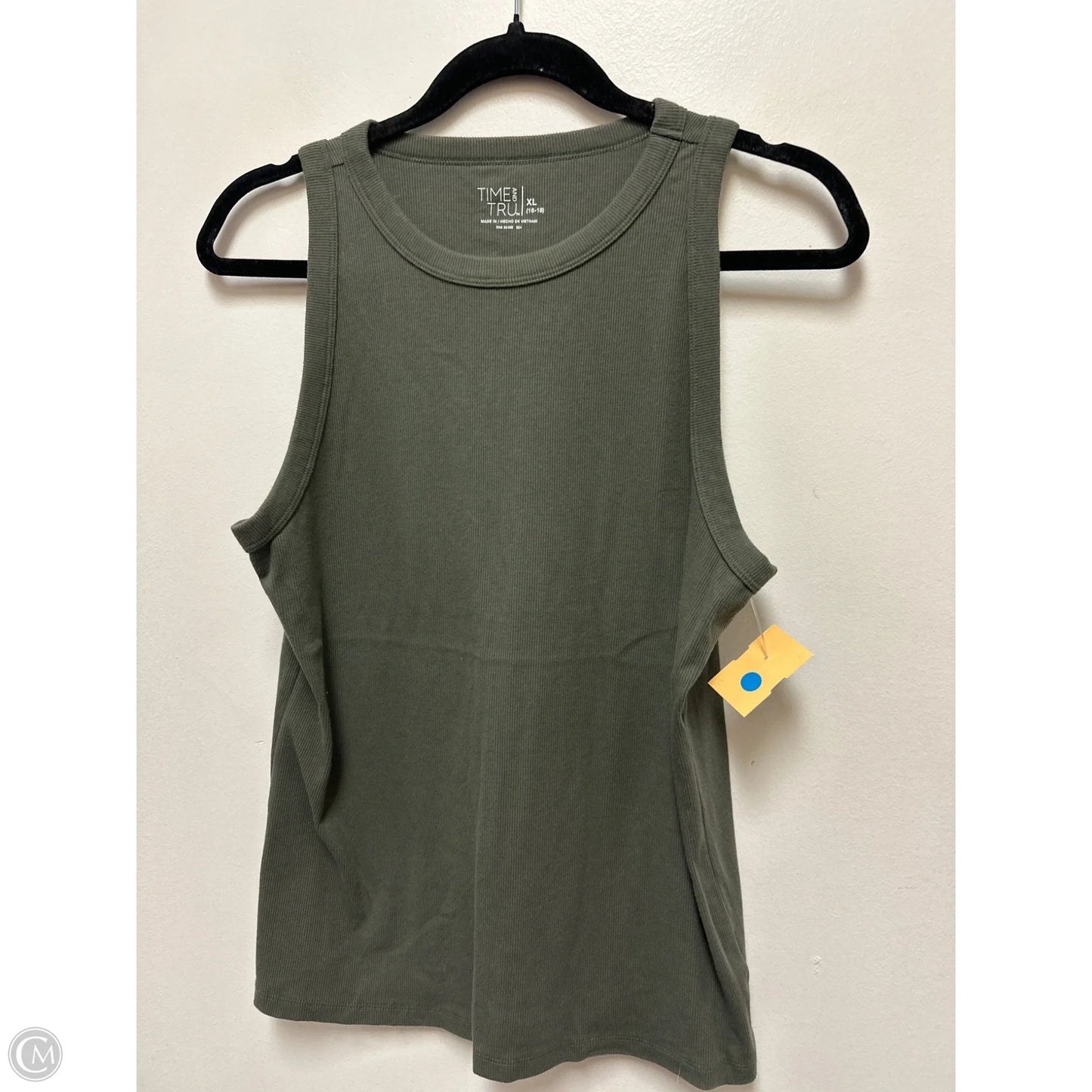 Tank Top By Time And Tru In Green, Size: Xl