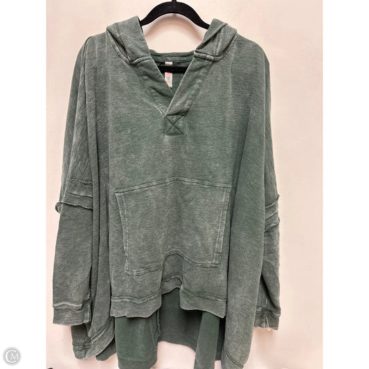 Sweatshirt Hoodie By Mono B In Green, Size: M