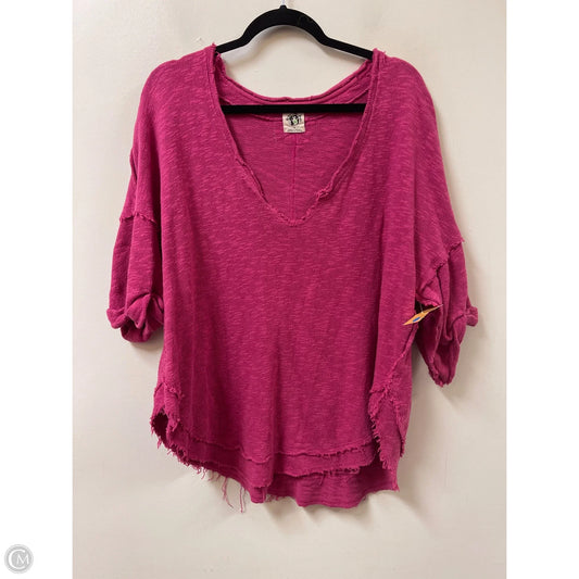 Sweater Short Sleeve By We The Free In Pink, Size: M
