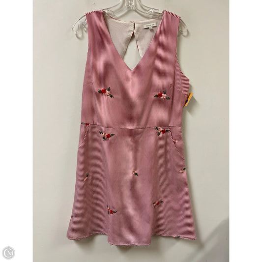 Dress Casual Short By Skies Are Blue In Red & White, Size: L