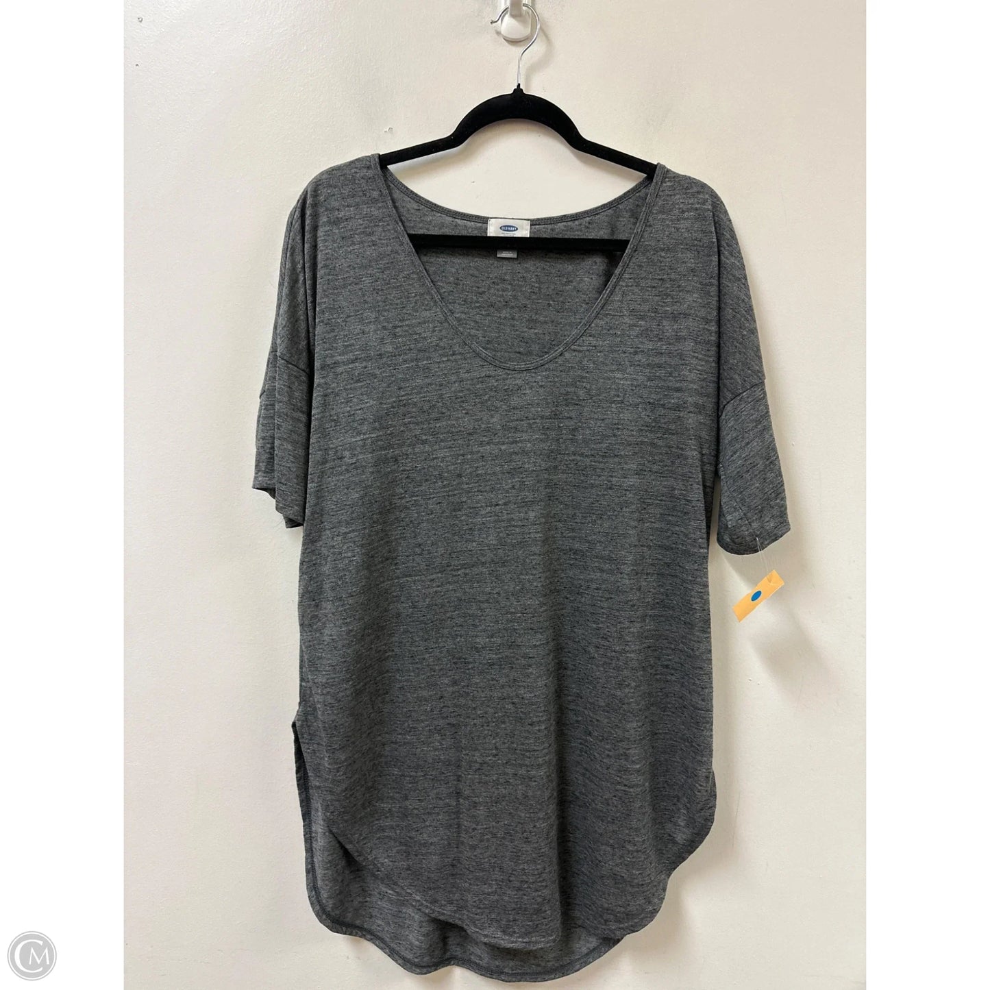 Tunic Short Sleeve By Old Navy In Grey, Size: L