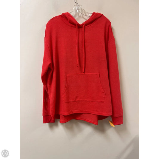 Athletic Top Long Sleeve Hoodie By Zella In Red, Size: Xl
