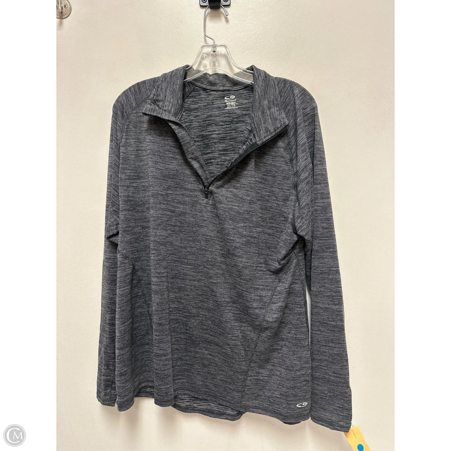 Athletic Top Long Sleeve Collar By Champion In Grey, Size: Xl