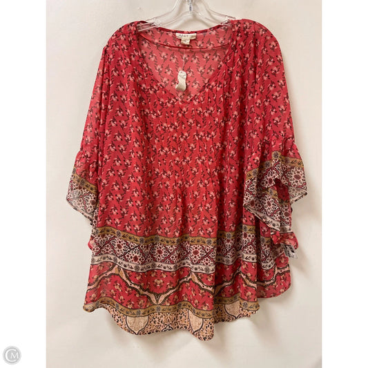 Top Short Sleeve By Style And Company In Pink, Size: 3x