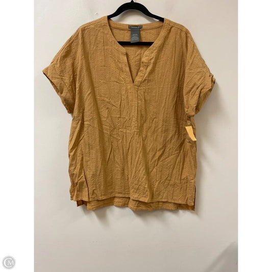 Top Short Sleeve By Matty M In Yellow, Size: Xl