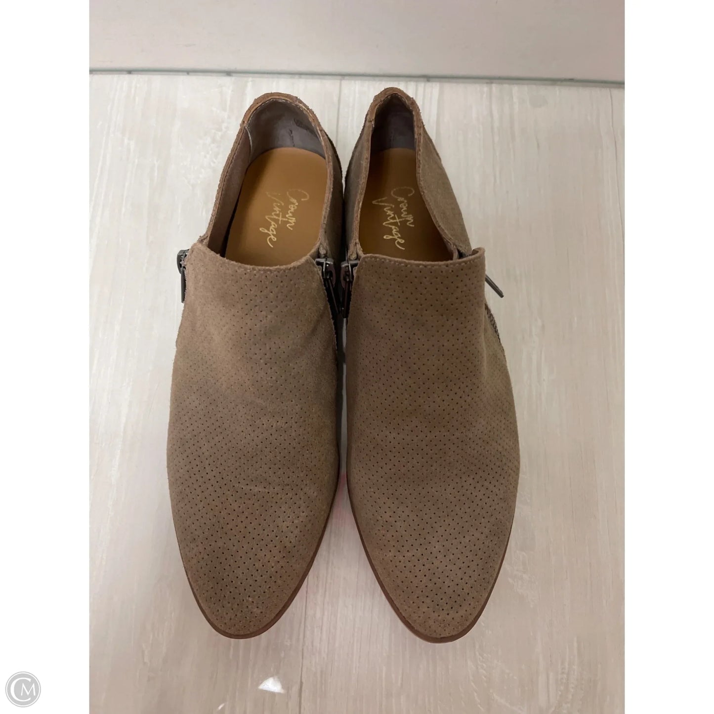 Boots Ankle Flats By Crown Vintage In Brown, Size: 7.5