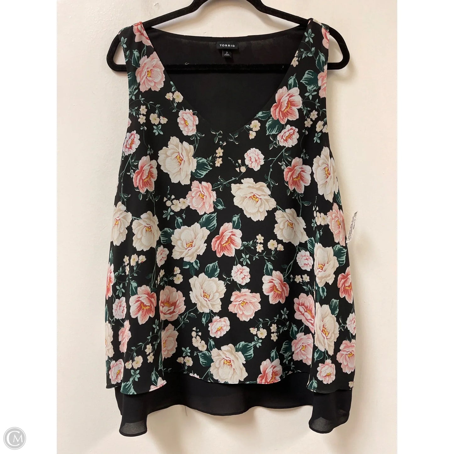 Top Sleeveless By Torrid In Floral Print, Size: 2x