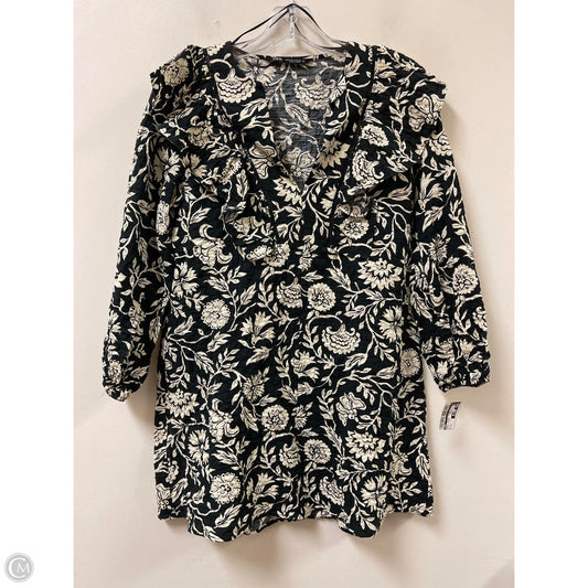 Dress Casual Short By Zara In Black & Cream, Size: S