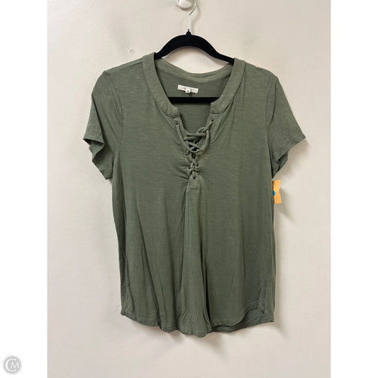 Top Short Sleeve By Maurices In Green, Size: M