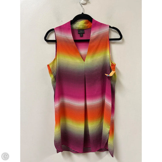 Top Sleeveless By Worthington In Orange & Pink, Size: S