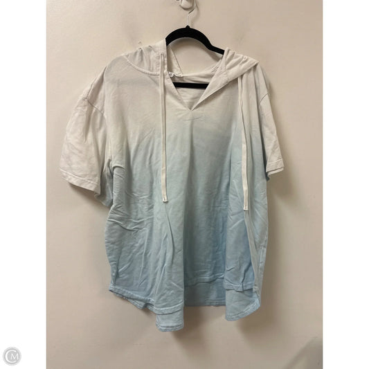 Sweater Short Sleeve By Jane And Delancey In Blue & White, Size: 2x